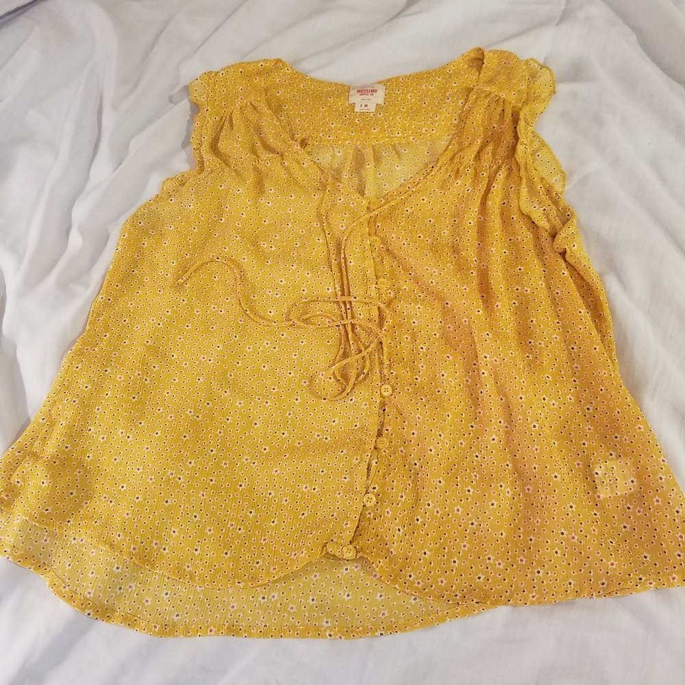 Mossimo Semi-Sheer Button Down Top